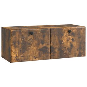 vidaXL Meuble TV mural Ch&ecirc;ne fum&eacute; 78,5 x 31 x 30 cm Bois d'ing&eacute;nierie