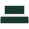 VidaXL Cadre de lit ottoman avec matelas vert fonc&eacute; 180x200cm velours