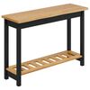 VidaXL Table console EKAI Noir 112 x 35 x 76 cm Bois de pin massif