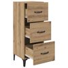 vidaXL Buffet Ch&ecirc;ne artisanal 34,5 x 34 x 90 cm Bois d'ing&eacute;nierie