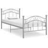 vidaXL Cadre de lit sans matelas gris m&eacute;tal 90x200 cm