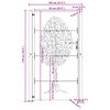 vidaXL Portail de jardin 100x175 cm en acier Corten avec motif arbre