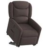 vidaXL Fauteuil inclinable &eacute;lectrique marron fonc&eacute; tissu