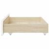 vidaXL Tiroirs de lit 2 pcs blanc bois d'ing&eacute;nierie et similicuir