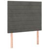 vidaXL T&ecirc;te de lit Gris fonc&eacute; 90x5x118/128 cm Velours