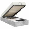 vidaXL Cadre de lit ottoman avec stockage Gris b&eacute;ton 193 x 120 x 25 cm