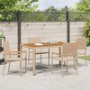 vidaXL Chaises empilables de jardin 4 pcs Crème et marron