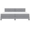 vidaXL Lit &agrave; ressorts avec matelas Gris clair 200 x 200 cm tissu