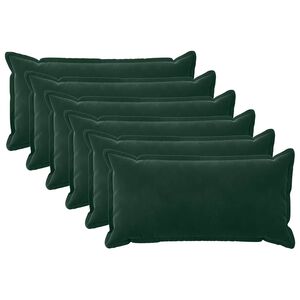 vidaXL Coussin avec oreiller HOUTEN 6 pc Vert fonc&eacute; Fl&oslash;jl