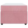 vidaXL Cadre de lit avec matelas Rose 80 x 200 cm tissu