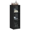vidaXL Buffet avec portes en verre noir 35x37x109 cm