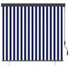 vidaXL Store roulant d'ext&eacute;rieur 160x250 cm Bleu et blanc