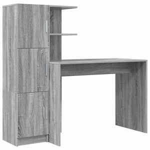 vidaXL Bureau 2 pcs Gris Sonoma