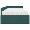vidaXL Cadre de lit d'angle avec matelas Autre 2 pcs Vert tissu