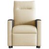 vidaXL Fauteuil inclinable de massage Cr&egrave;me Tissu