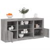 vidaXL Buffet avec lumi&egrave;res LED sonoma gris 142,5x37x67 cm
