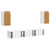vidaXL Ensemble meuble TV Montage mural 3 pcs Blanc Bois d'ing&eacute;nierie
