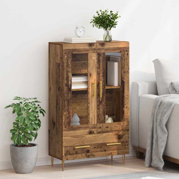vidaXL Haut Armoire avec tiroir Bois Ancien 69,5 x 31 x 115 cm