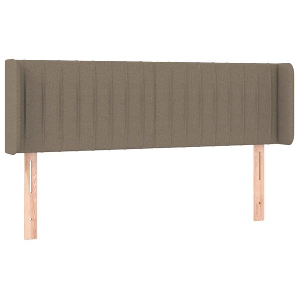 vidaXL T&ecirc;te de lit avec oreilles Taupe 147x16x78/88 cm Tissu