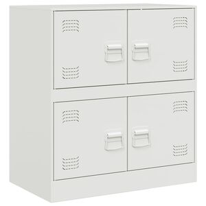 vidaXL Buffet blanc 67x39x73 cm acier