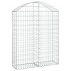 vidaXL Panier de gabions arqu&eacute; 100x30x120/140 cm Fer galvanis&eacute;