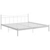 vidaXL Cadre de lit sans matelas blanc m&eacute;tal 200x200 cm