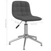 vidaXL Chaise pivotante de bureau Gris fonc&eacute; Tissu