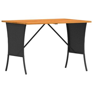 vidaXL Table de jardin avec dessus en bois d'acacia noir 105x75x72 cm