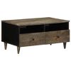 vidaXL Table basse gris clair 80x54x40 cm bois massif de manguier