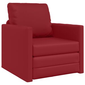 vidaXL Canap&eacute;-Lit 60cm Bordeaux Simili cuir