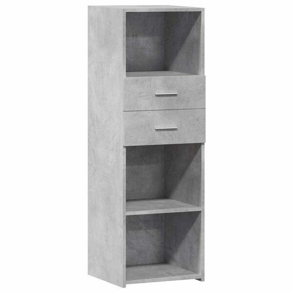 vidaXL Buffet haut gris b&eacute;ton 40x42,5x124 cm bois d'ing&eacute;nierie