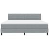vidaXL Lit &agrave; ressorts avec matelas Gris clair 180 x 200 cm tissu