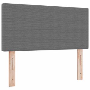 vidaXL T&ecirc;te de lit LED avec t&ecirc;te de lit Gris clair 100 cm Polyester