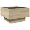 vidaXL Table basse avec LED chêne sonoma 50x50x30 cm bois d'ingénierie