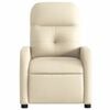 vidaXL Fauteuil inclinable &eacute;lectrique Cr&egrave;me Tissu