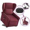 vidaXL Fauteuil inclinable de massage Rouge bordeaux Tissu