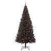 vidaXL Sapin de No&euml;l avec 300 LED avec support Noir 210 cm PVC