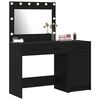 vidaXL Table de Toilette 2 pcs Noir 40 x 41 x 75 cm Bois d'ing&eacute;nierie