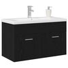 vidaXL Cabinet de salle de bain Chêne noir 80 x 38,5 x 46 cm