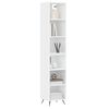 vidaXL Buffet haut Blanc 34,5x32,5x180 cm Bois d'ing&eacute;nierie