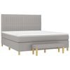 vidaXL Sommier &agrave; lattes de lit avec matelas Gris clair 160x200cm Tissu