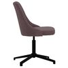 vidaXL Chaise pivotante de salle &agrave; manger Marron Tissu