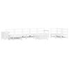 vidaXL Salon de jardin 10 pcs blanc bois de pin massif