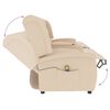 vidaXL Fauteuil de massage inclinable et porte-gobelet 4 places crème