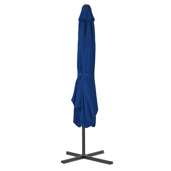 vidaXL Parasol de jardin avec mât en acier bleu 250x250x230 cm