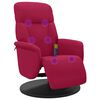 vidaXL Fauteuil de massage inclinable avec repose-pied rouge bordeaux