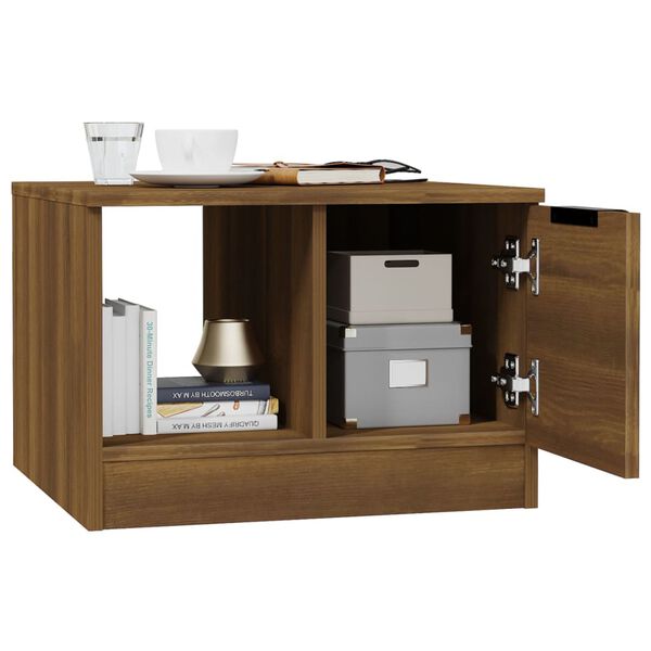 vidaXL Table basse Ch&ecirc;ne marron 50x50x36 cm Bois d'ing&eacute;nierie