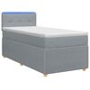 vidaXL Lit boxspring avec matelas Gris clair 90 x 190 cm Tissu