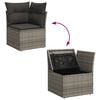 vidaXL Salon de jardin avec coussins 13 pcs gris r&eacute;sine tress&eacute;e