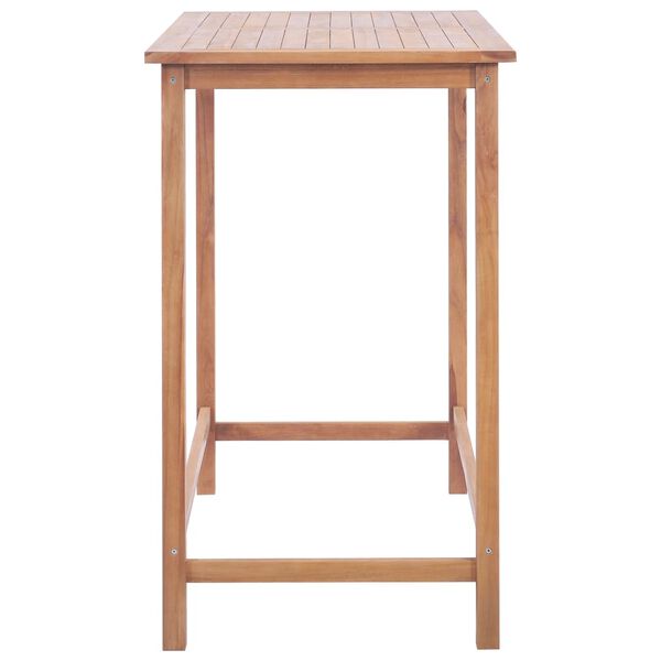 vidaXL Table de bar de jardin 120x65x110 cm Bois de teck solide
